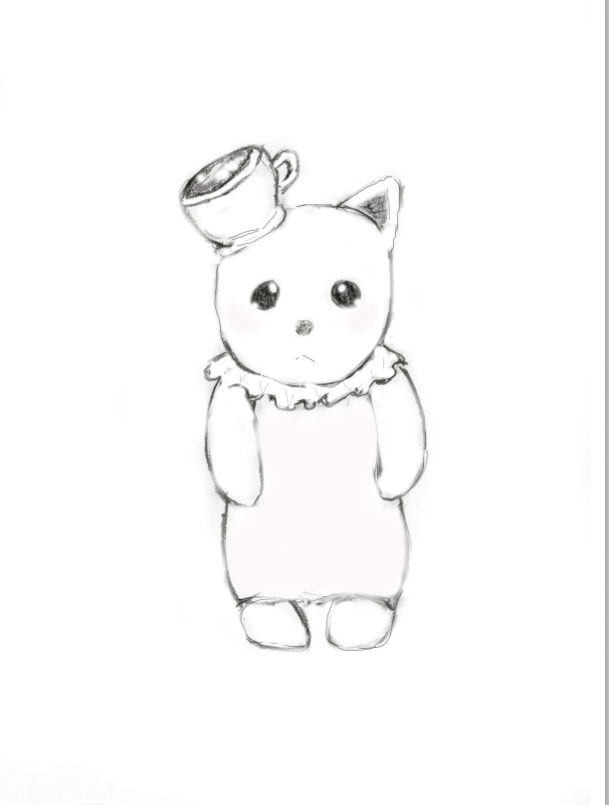 calico critter having a spill